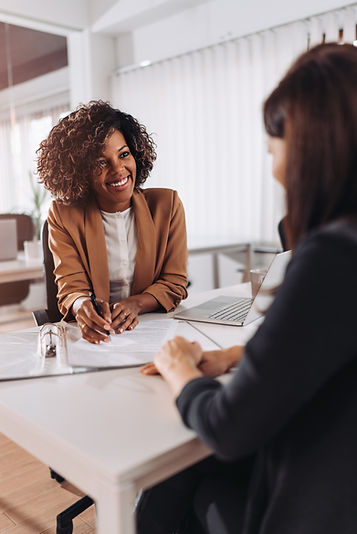 two people having a meeting