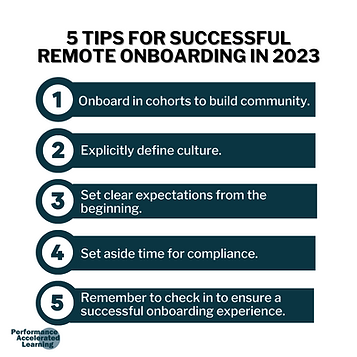 infographic 5 tips for successful remote onboarding in 2023