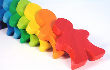 rainbow cookies stacked up